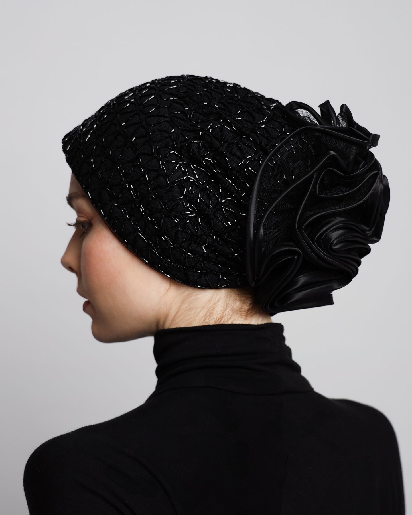 Ruffles Beading Turban