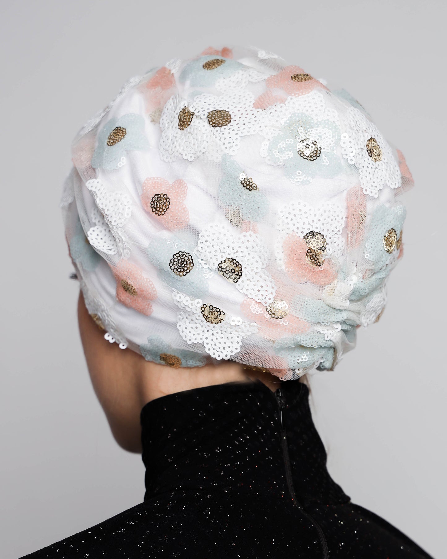 Floral Sequin Turban