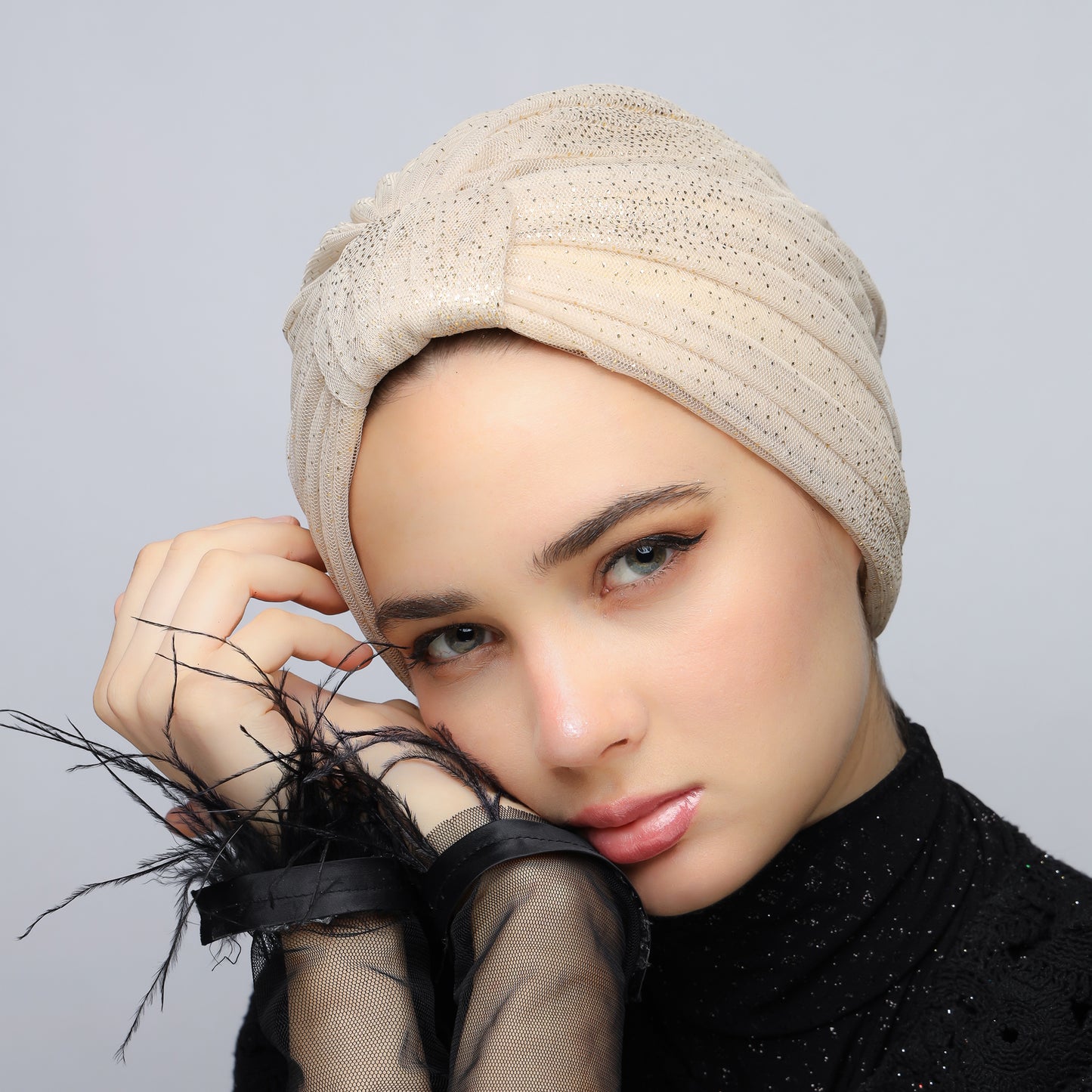 Tulle Pleats Turban