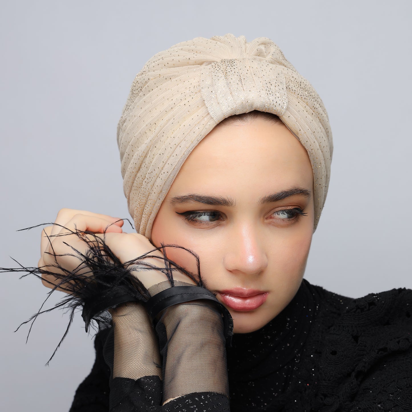 Tulle Pleats Turban