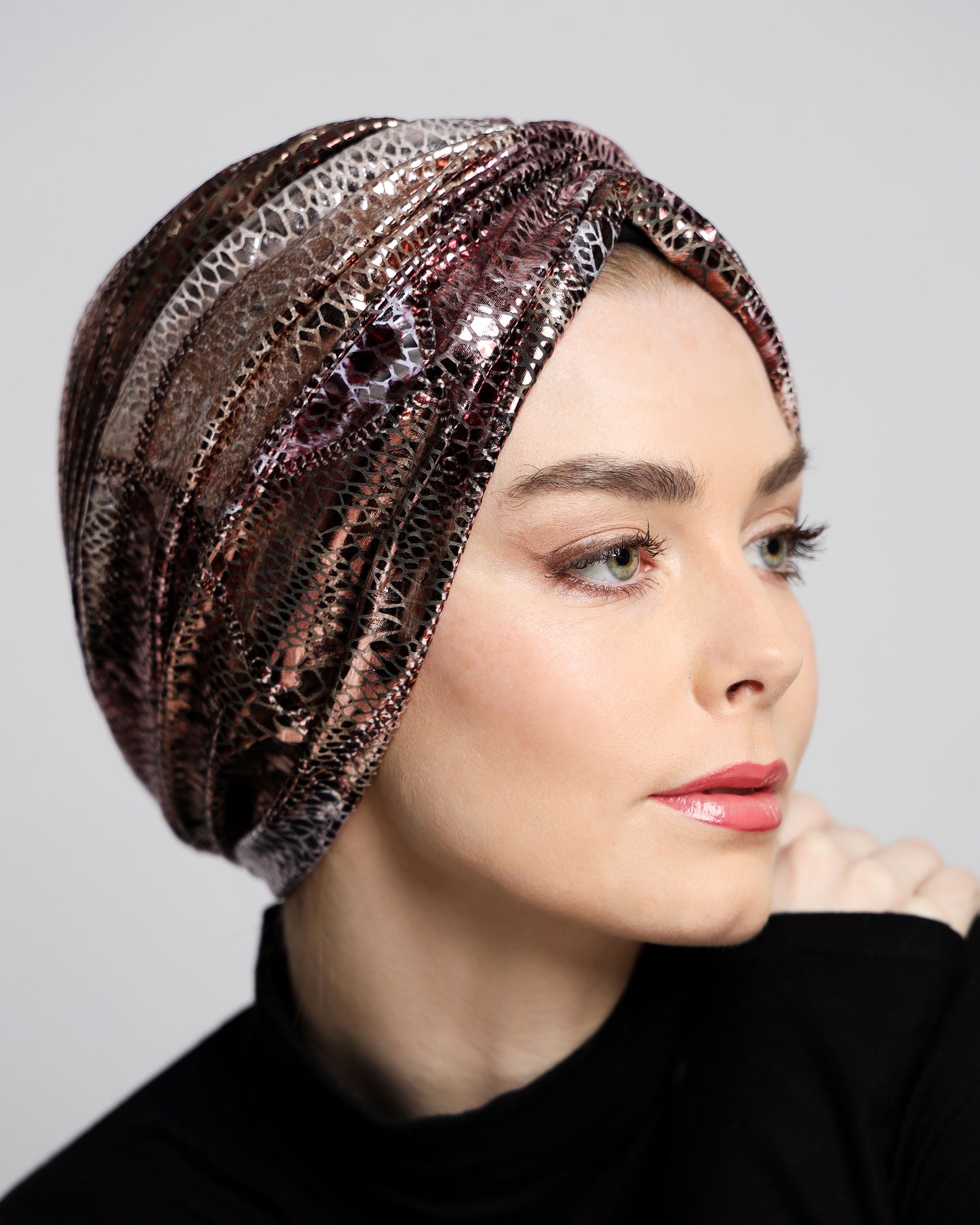 Metallic Gathering Leopard Turban