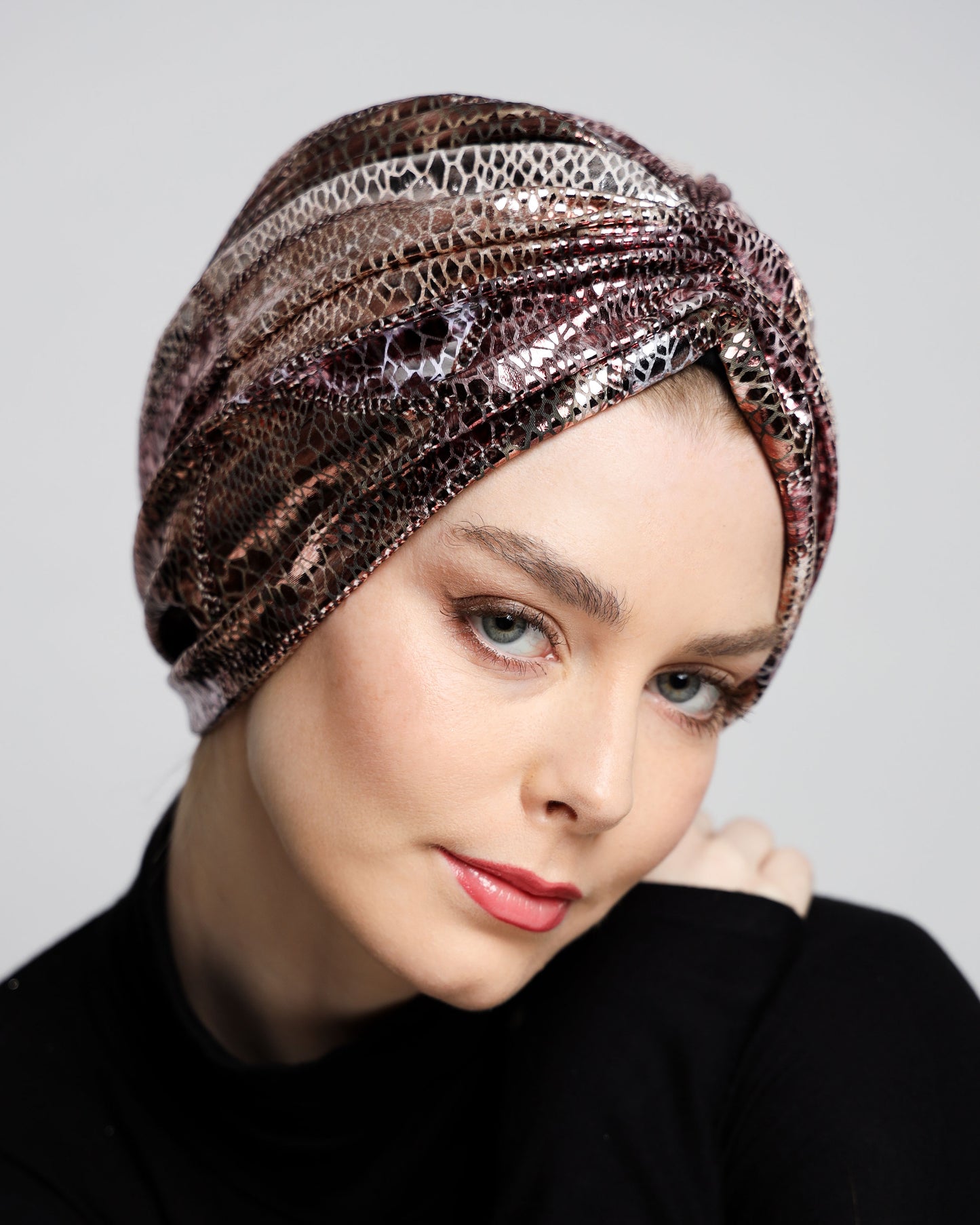 Metallic Gathering Leopard Turban