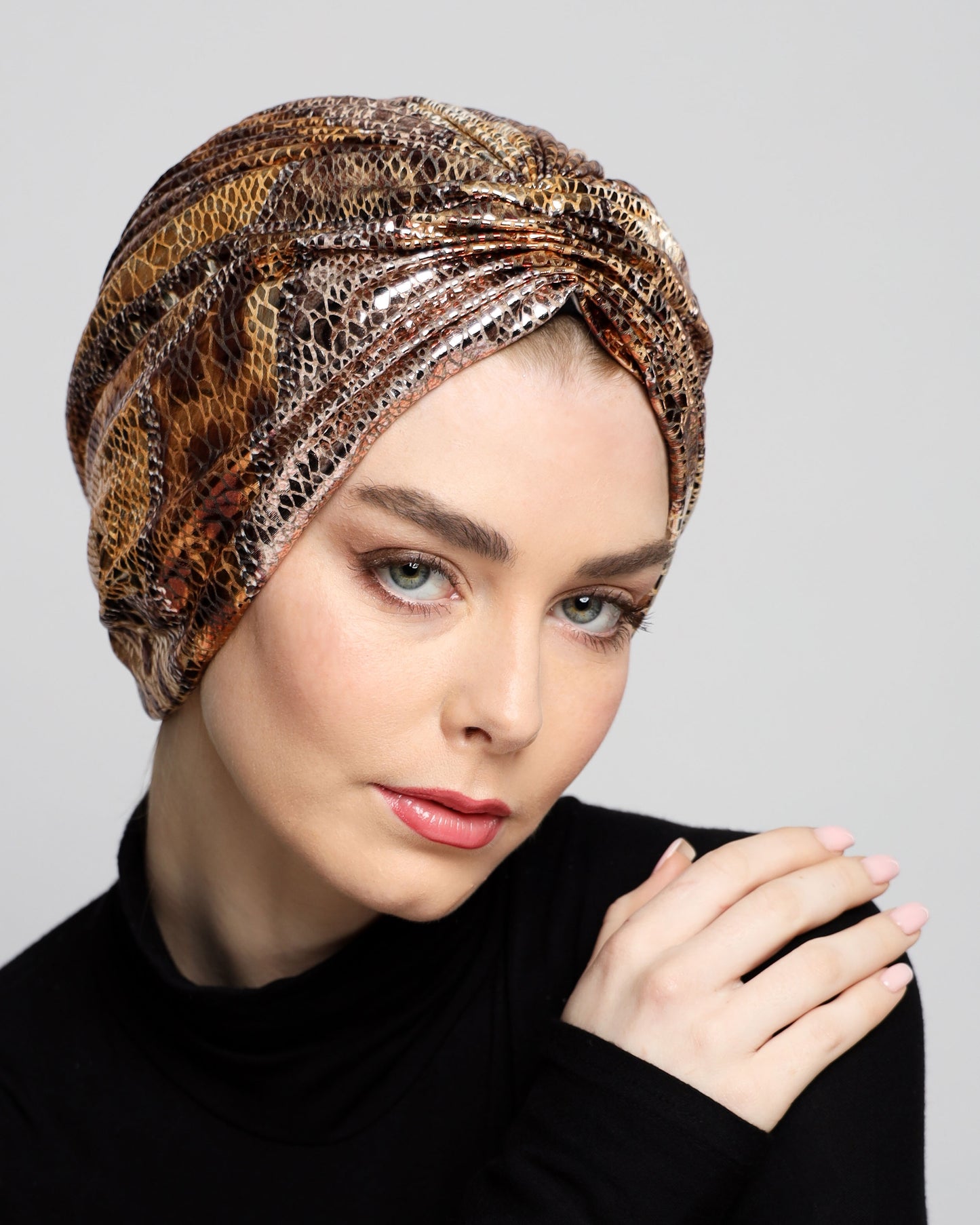 Metallic Gathering Leopard Turban