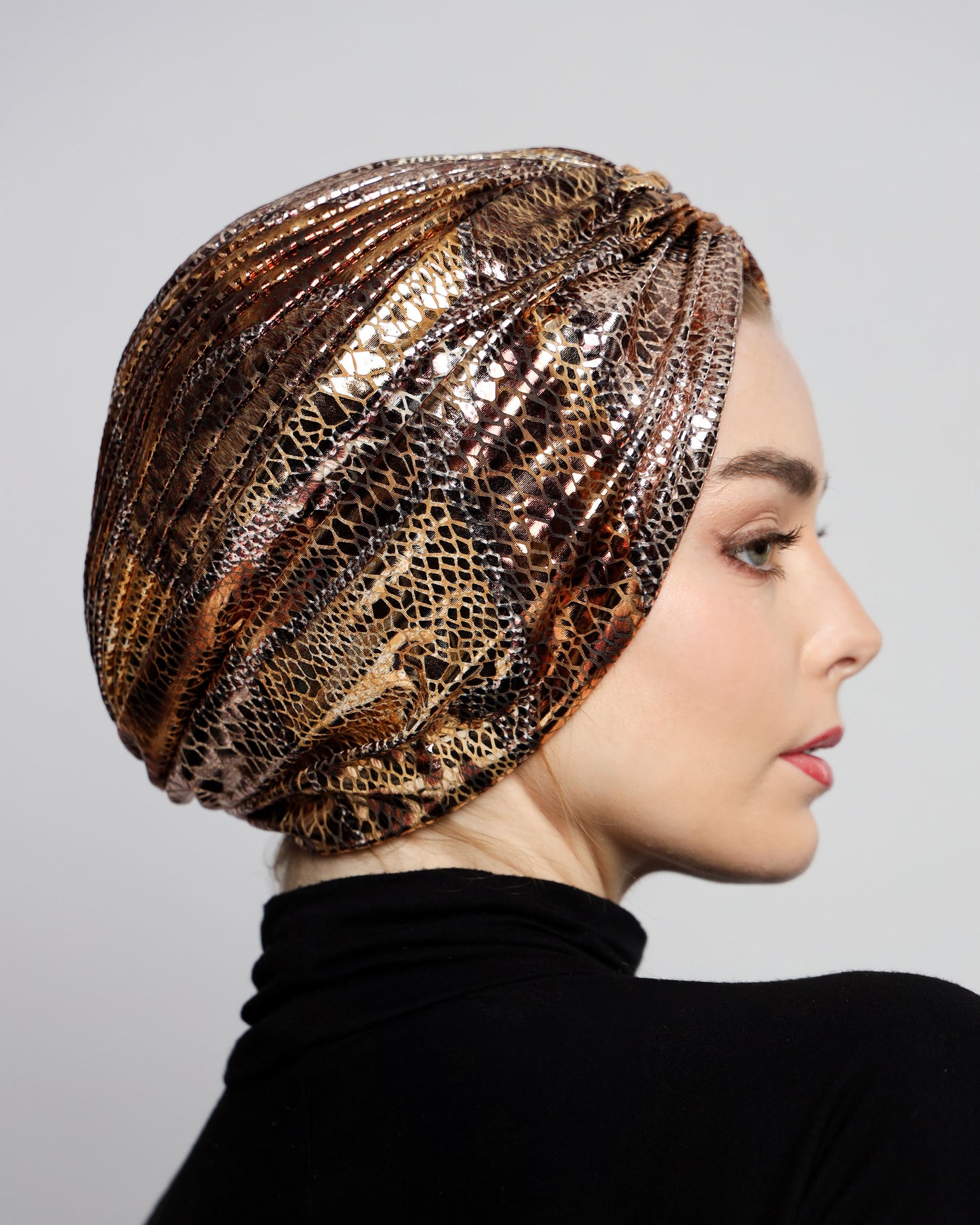 Metallic Gathering Leopard Turban