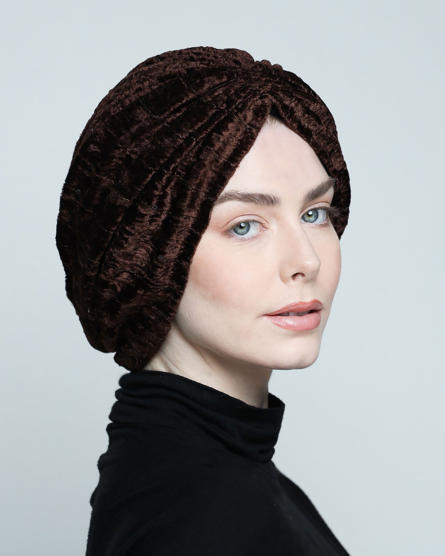Gathering Velvet Sequin Turban