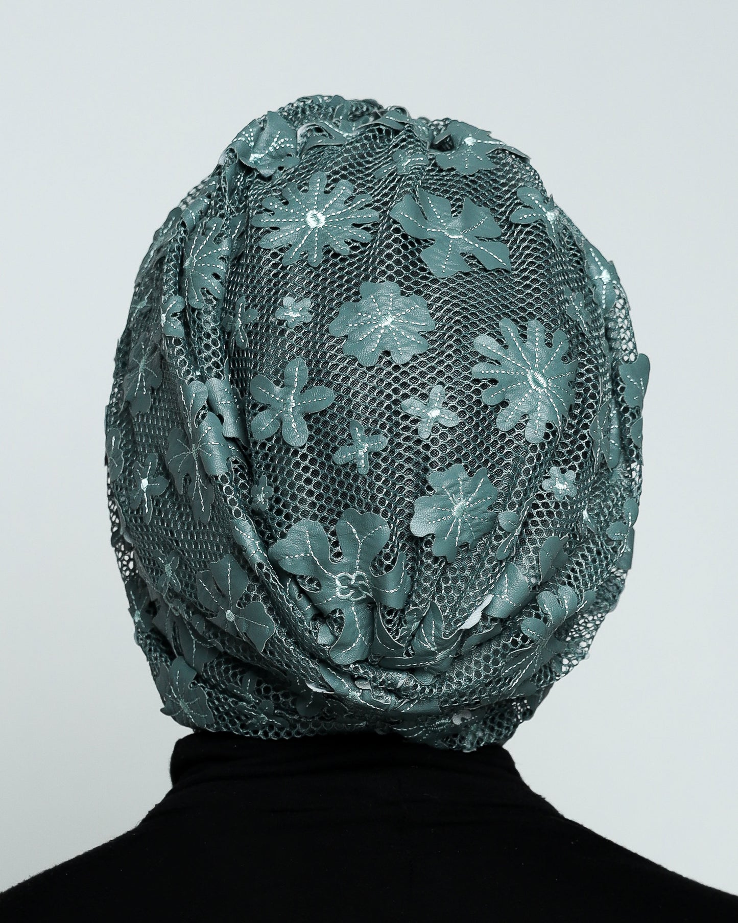 Twisted Floral Net Turban