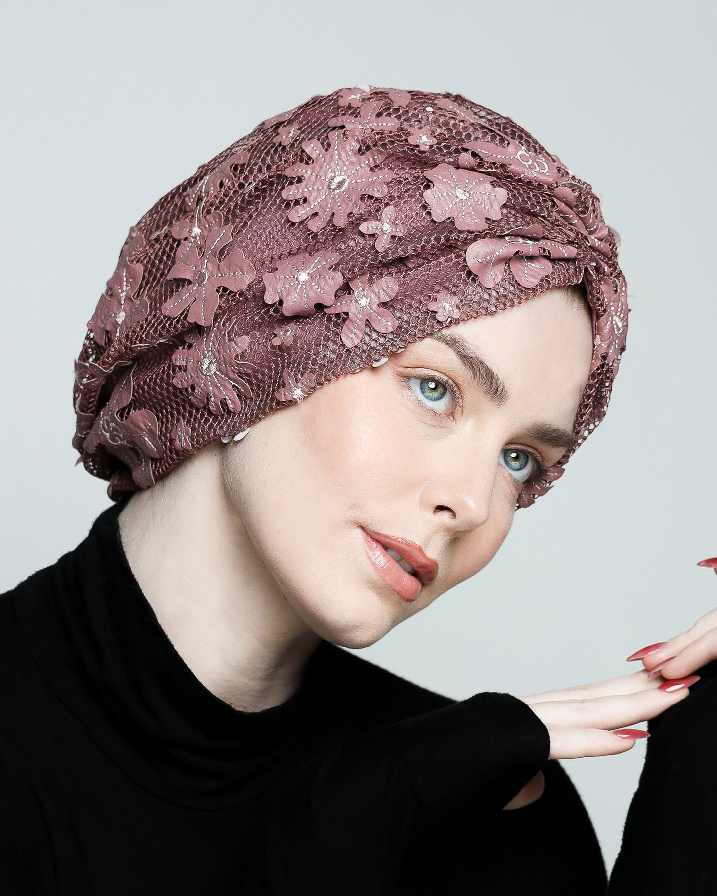 Gathering Floral Net Turban