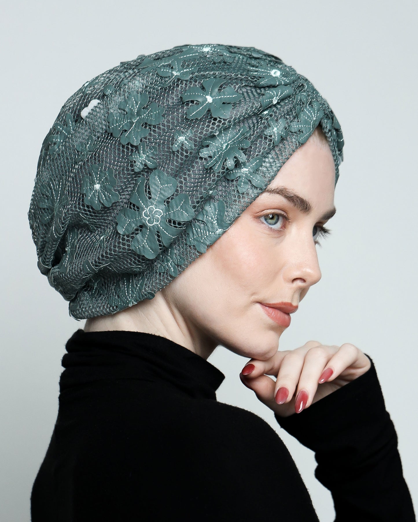 Gathering Floral Net Turban