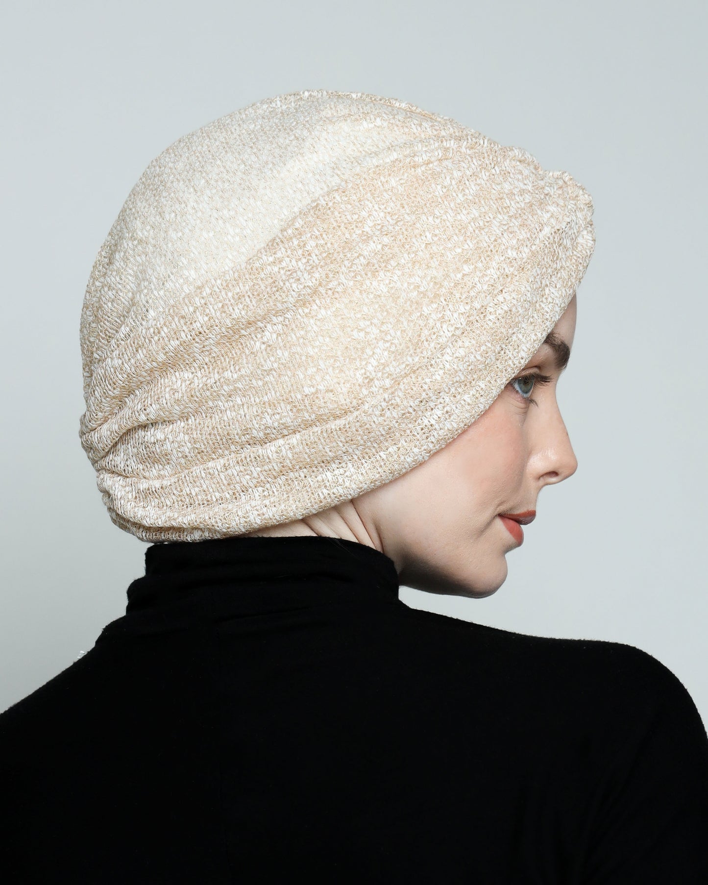 Golden off-White Twisted Turban