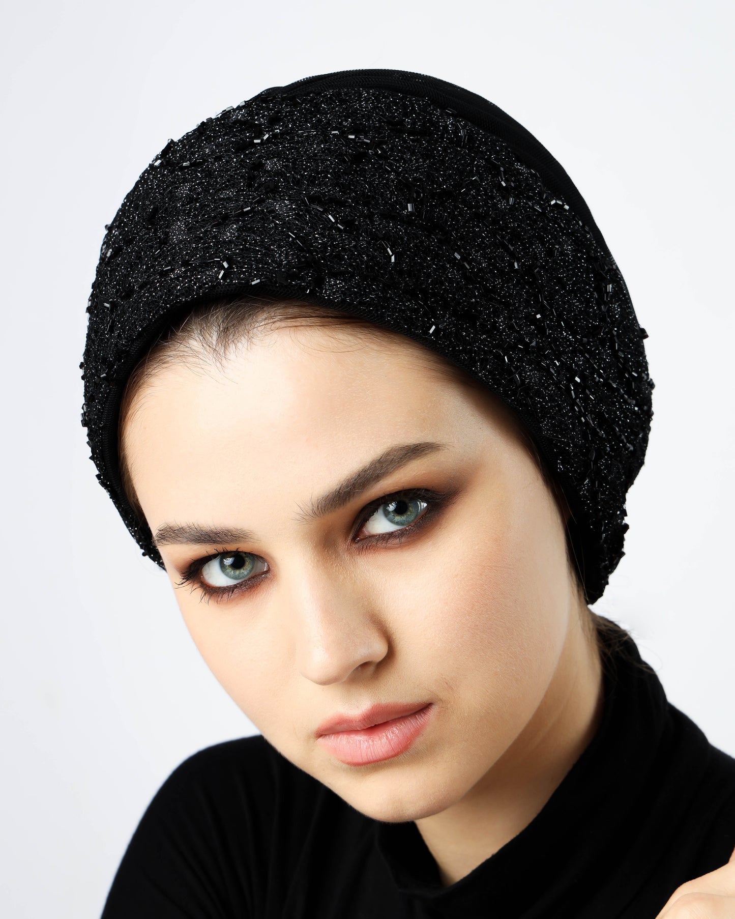 Tulle Beaded Turban