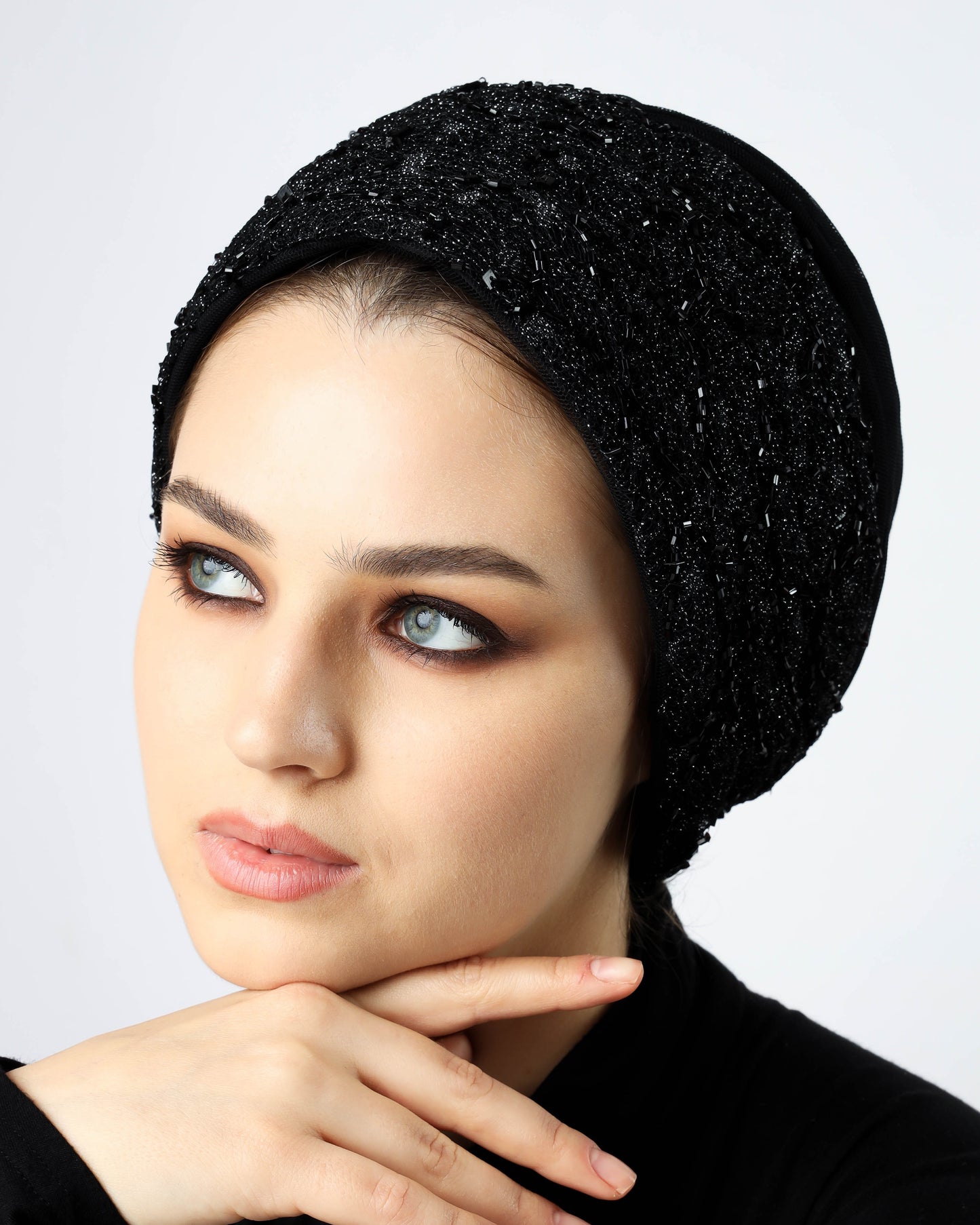 Tulle Beaded Turban