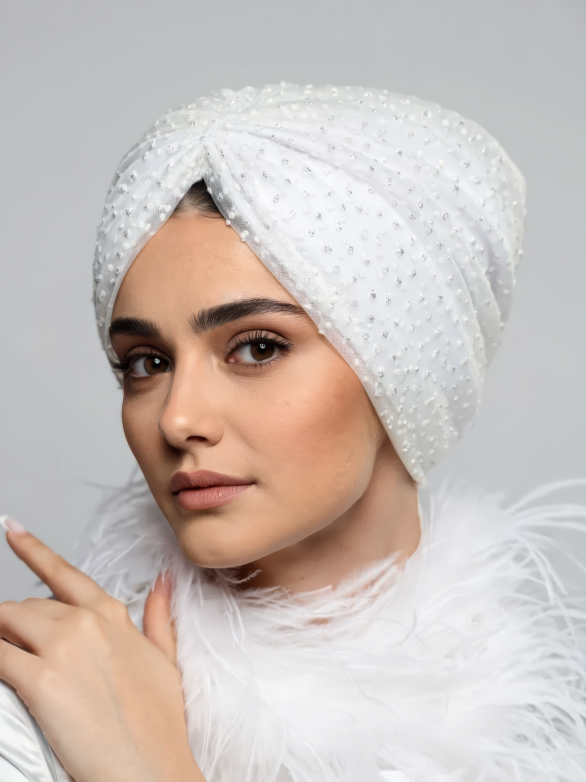 Bridal Polka Dots Turban