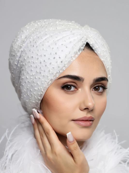 Bridal Polka Dots Turban