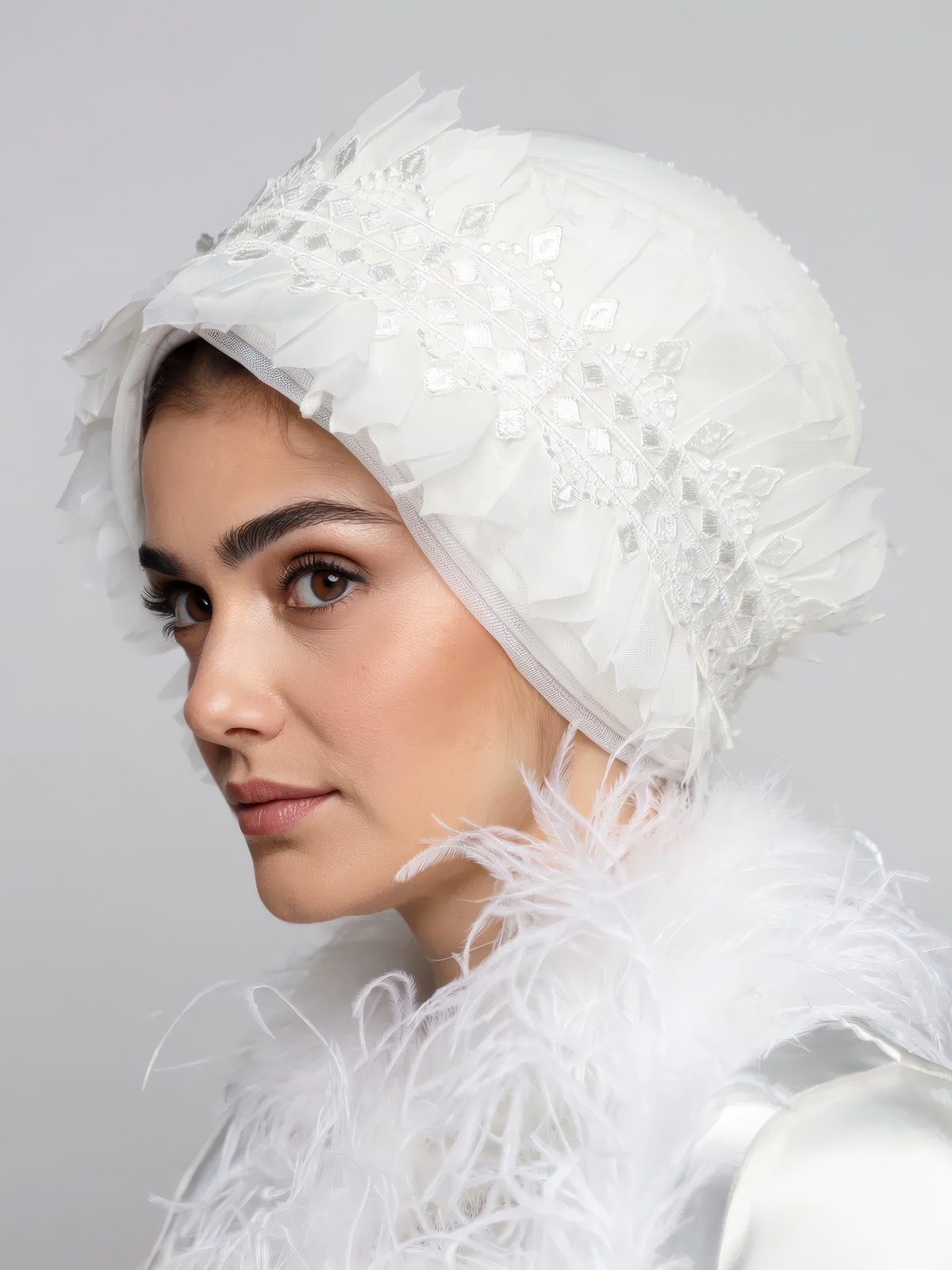 Bridal Ruffles turban
