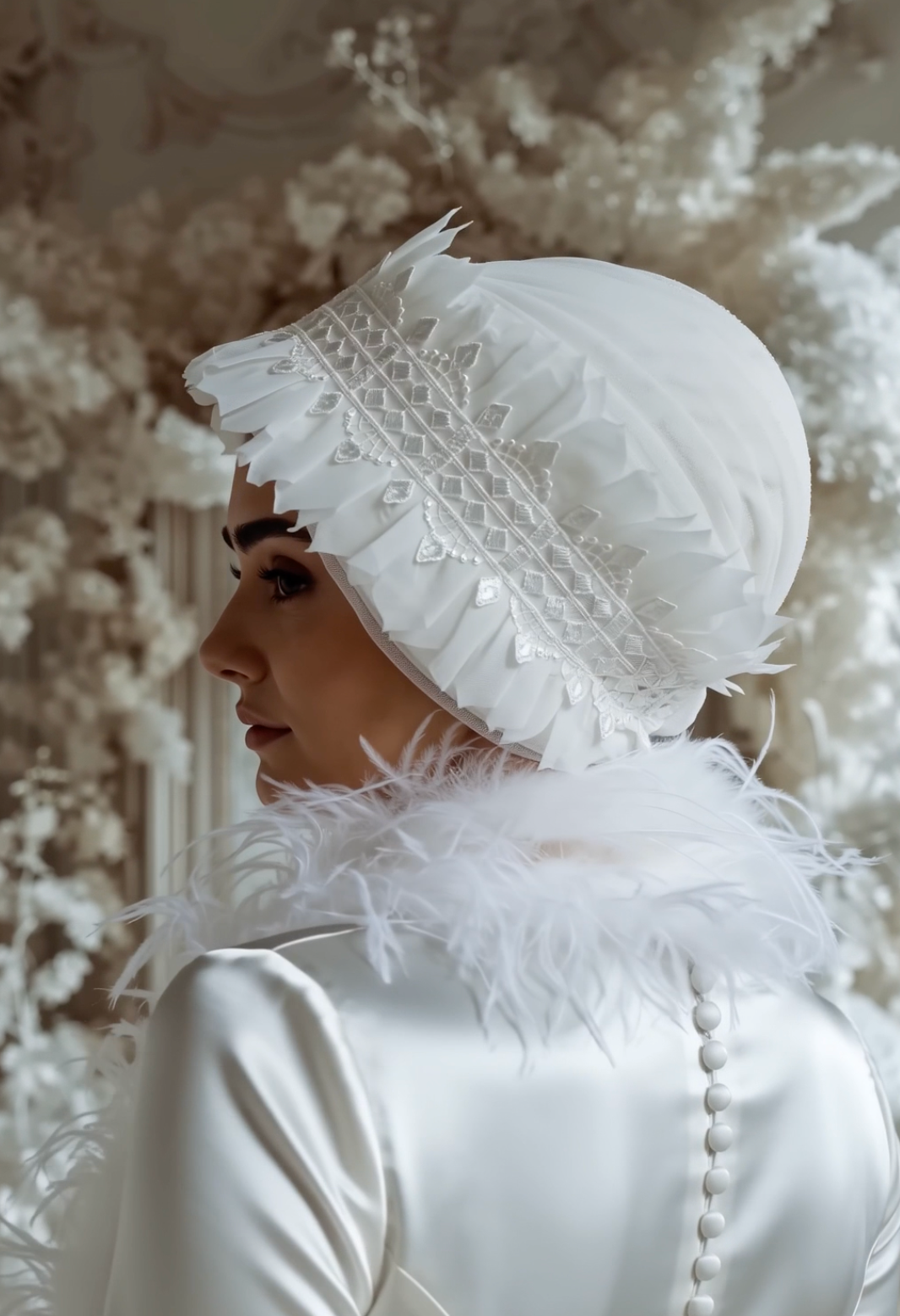 Bridal Ruffles turban