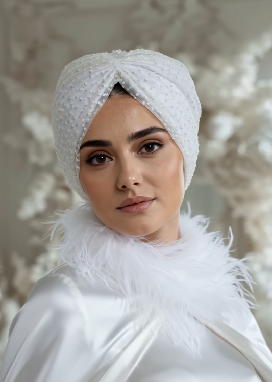 Bridal Polka Dots Turban