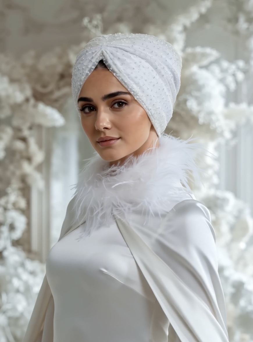 Bridal Polka Dots Turban