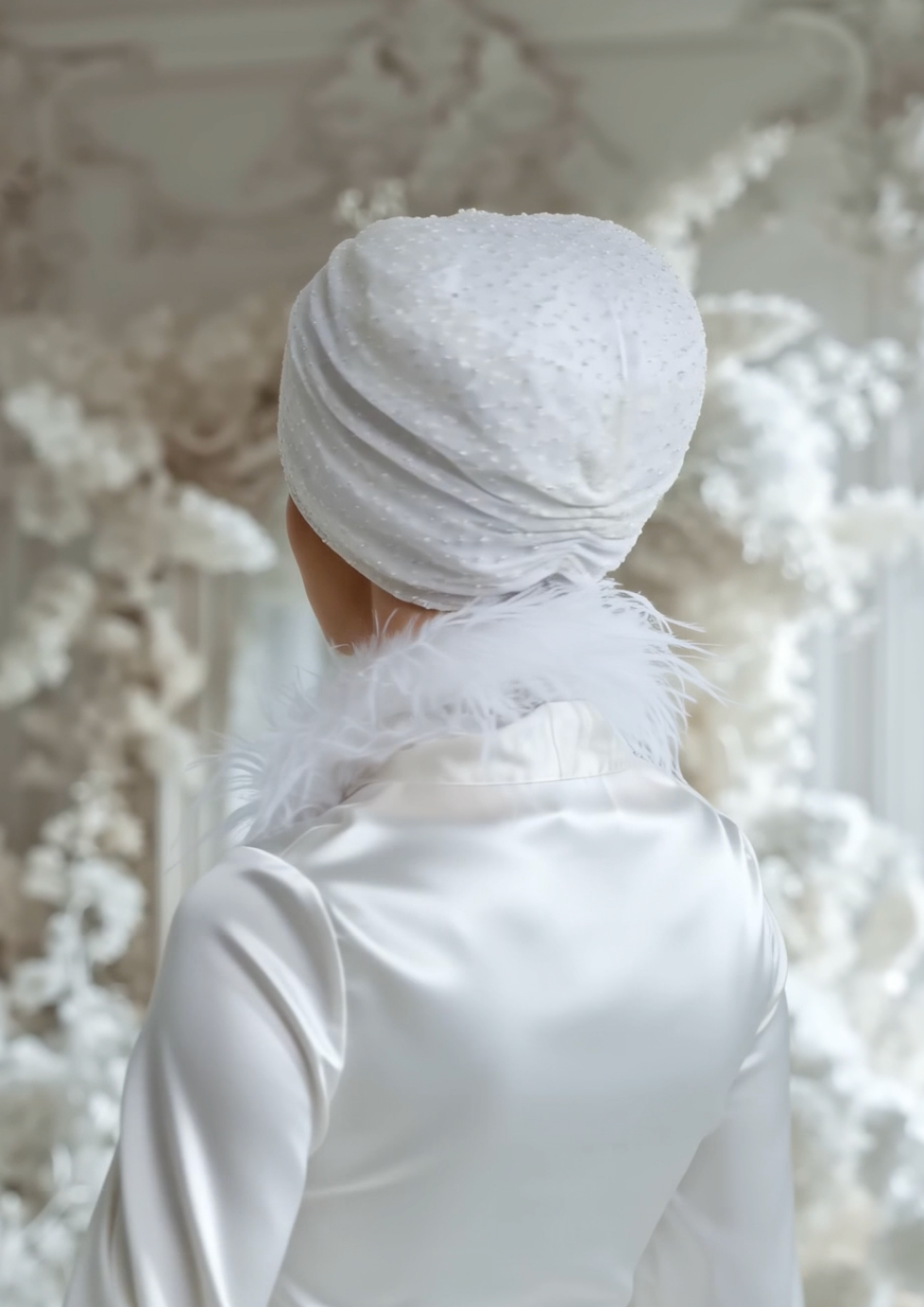 Bridal Polka Dots Turban