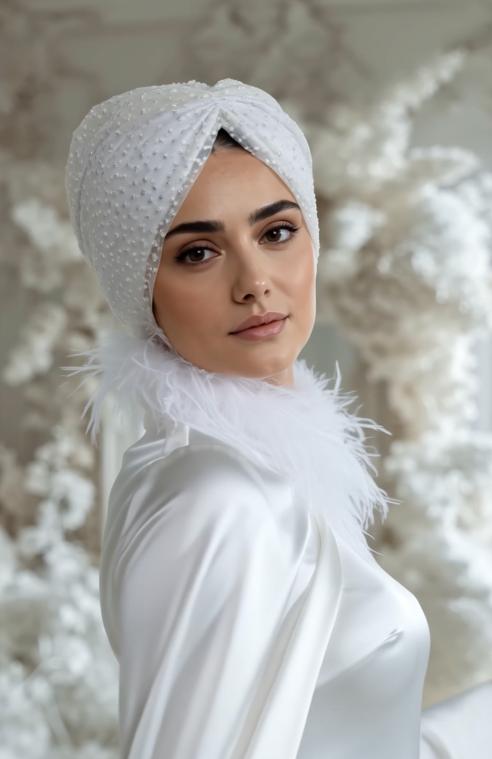 Bridal Polka Dots Turban