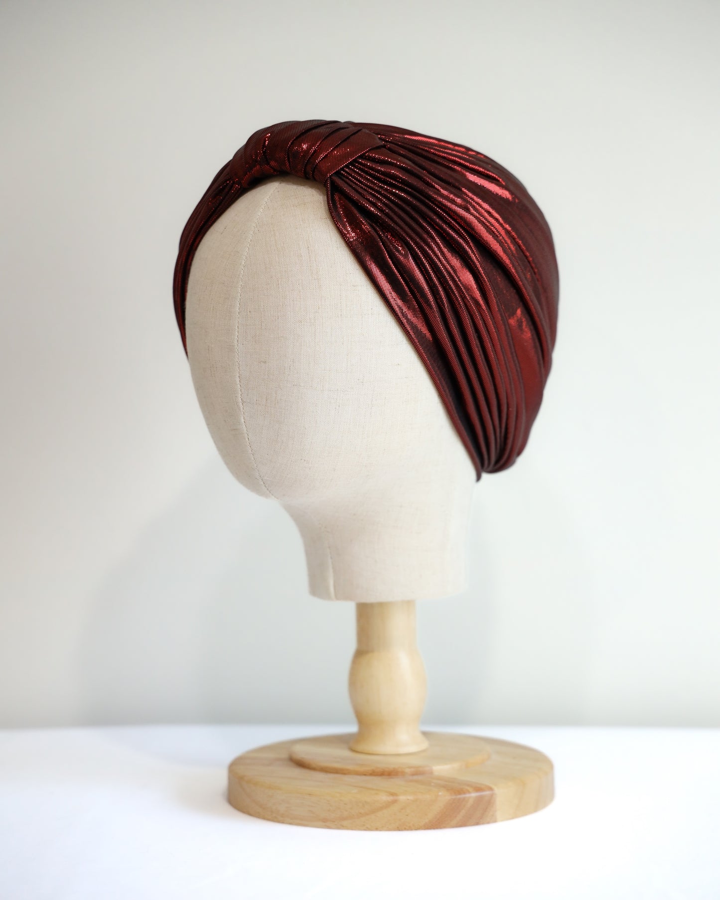 Metallic lame` lines turban
