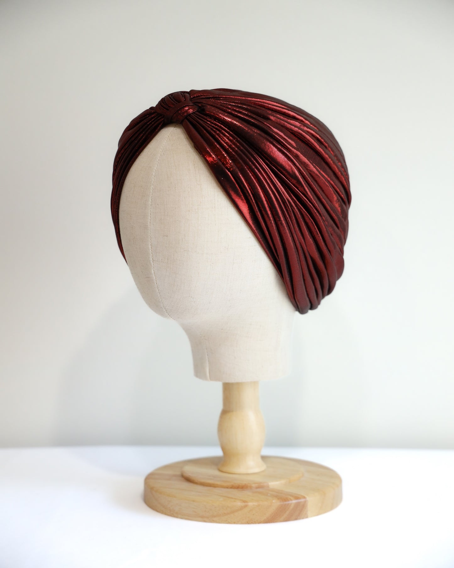 Metallic lame` lines turban