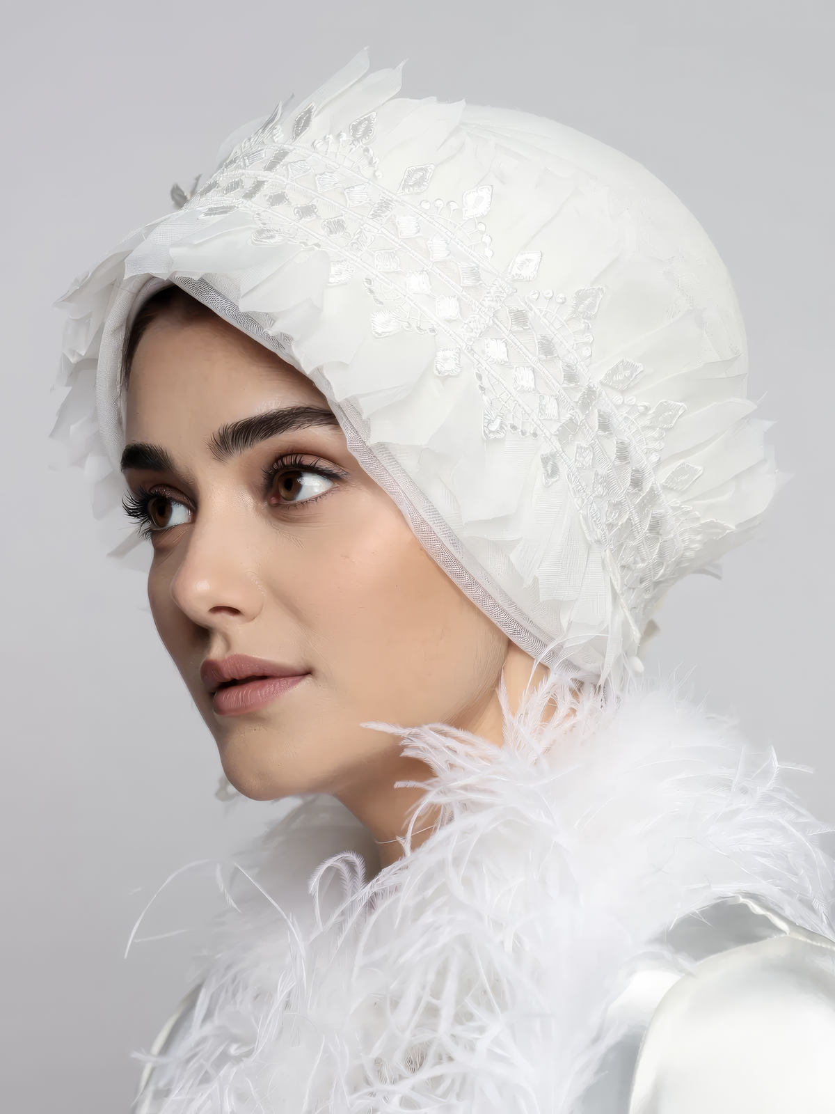 Bridal Ruffles turban